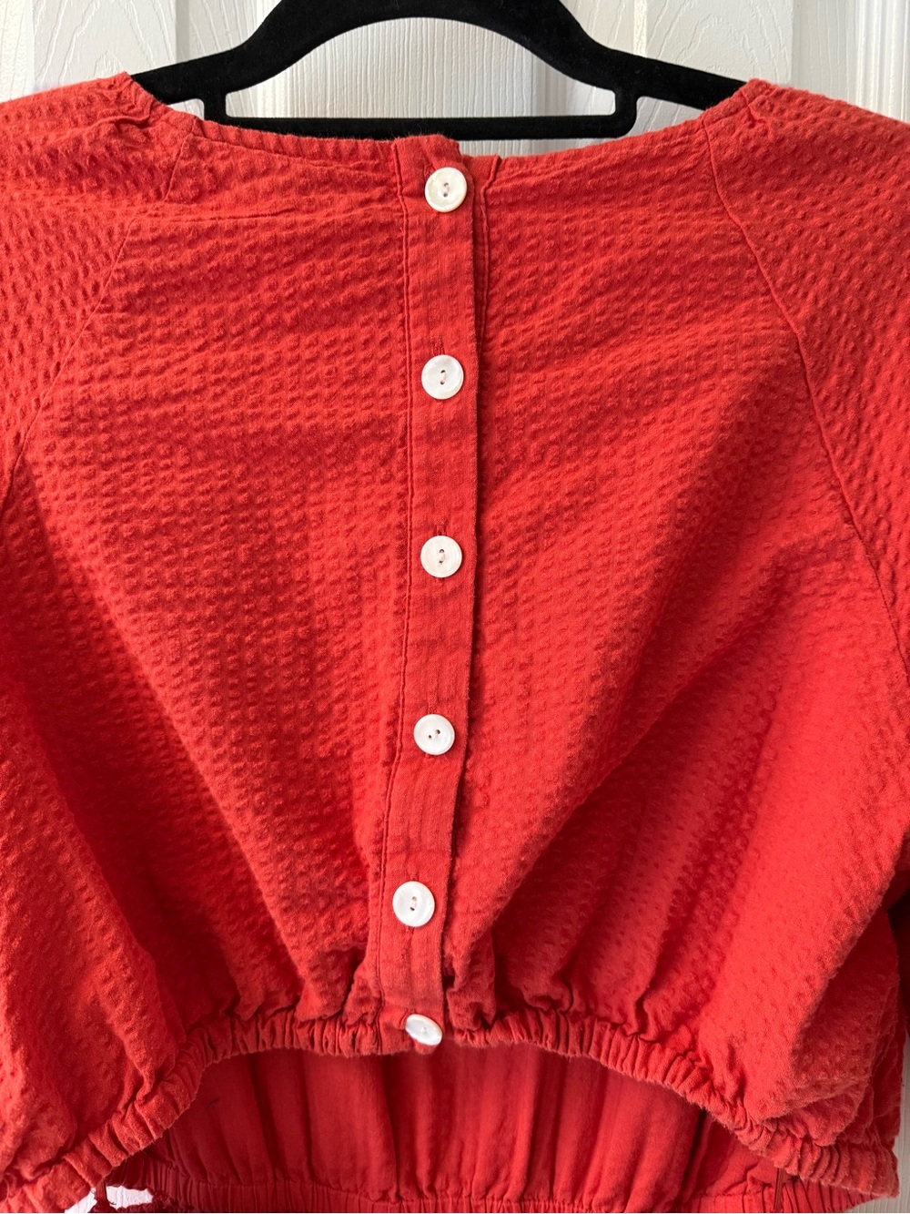Madewell Rust Open Back Mini Dress Tiered Skirt XL - Picture 10 of 12